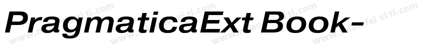 PragmaticaExt Book字体转换